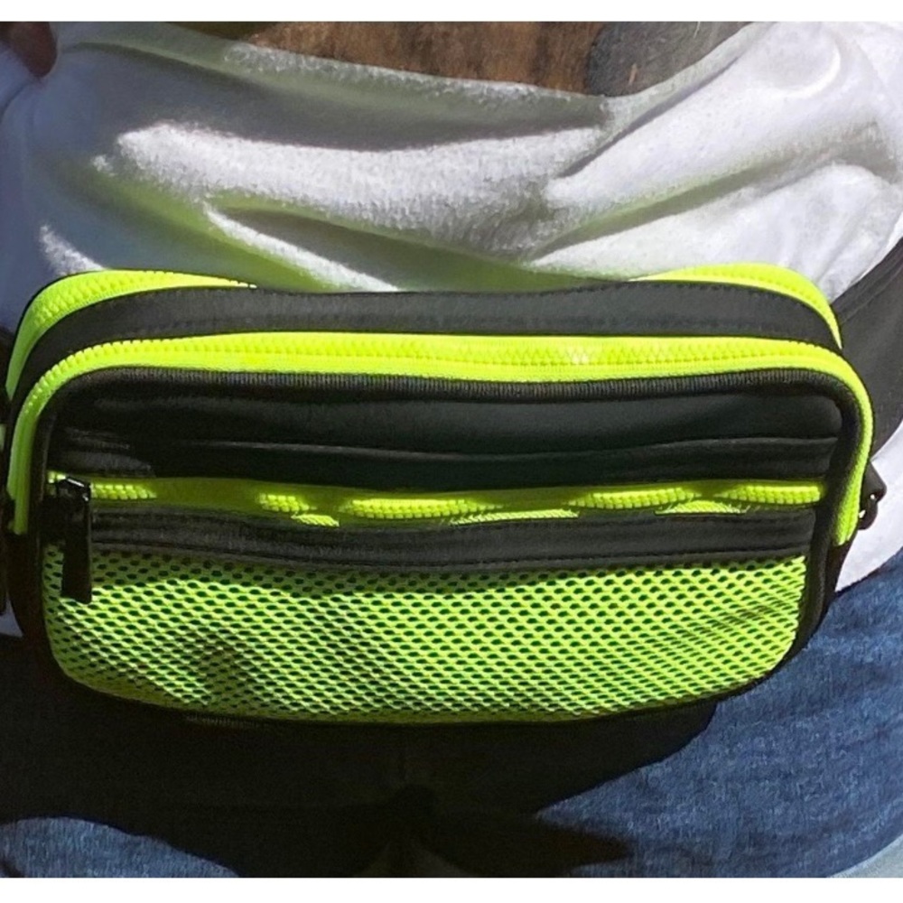 Neon Yellow and black fanny pack